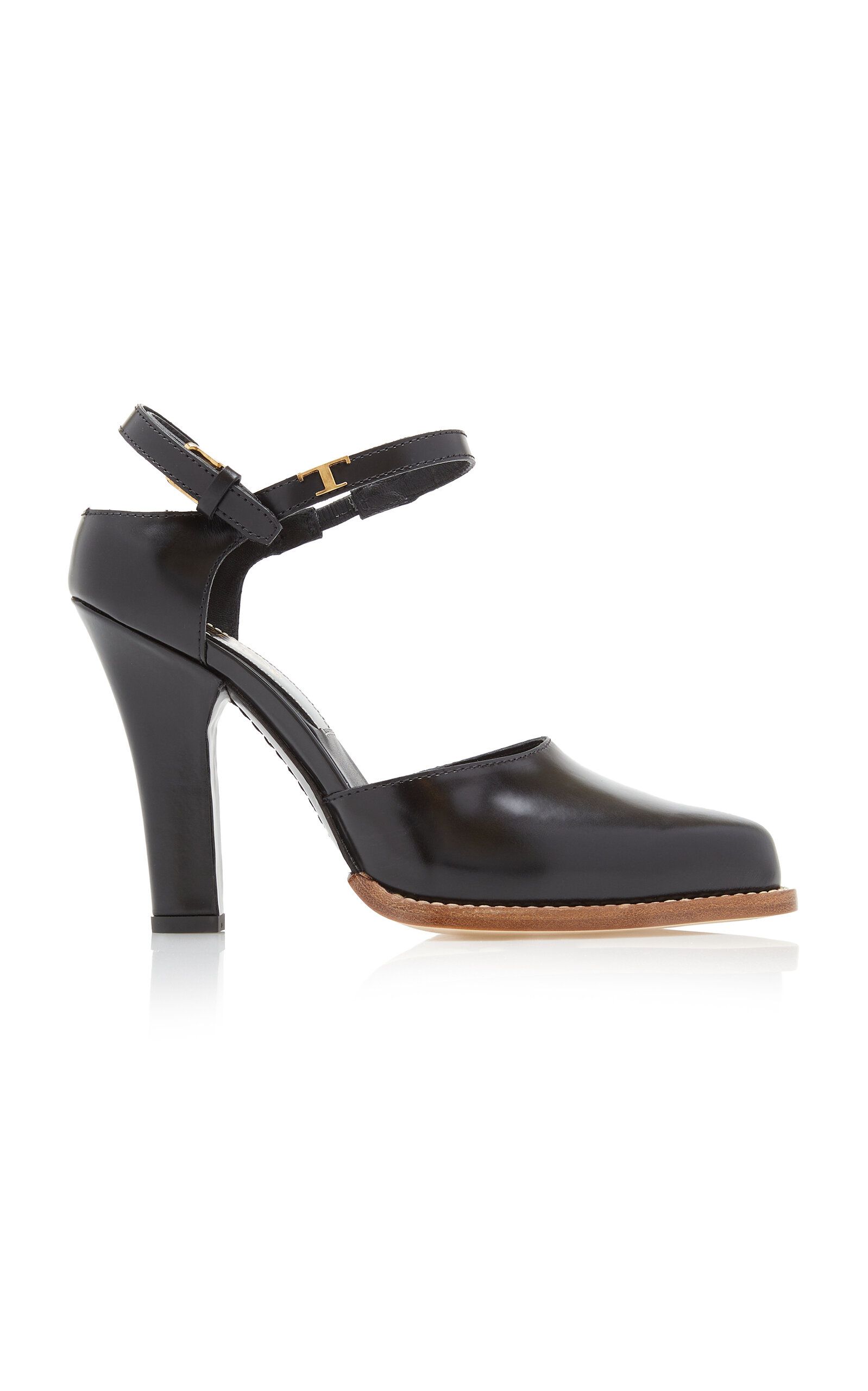 异形跟 高跟 尖头 低帮 袢扣 中口鞋 皮革  - VALI鞋履AI设计主图