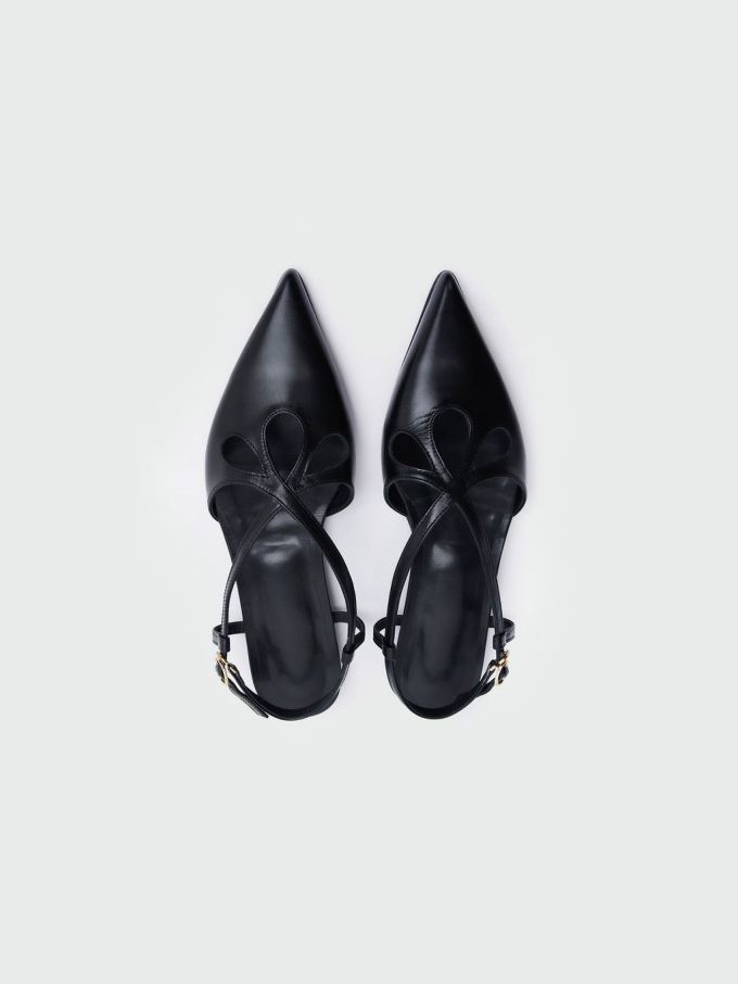 尖头 袢扣 皮革 