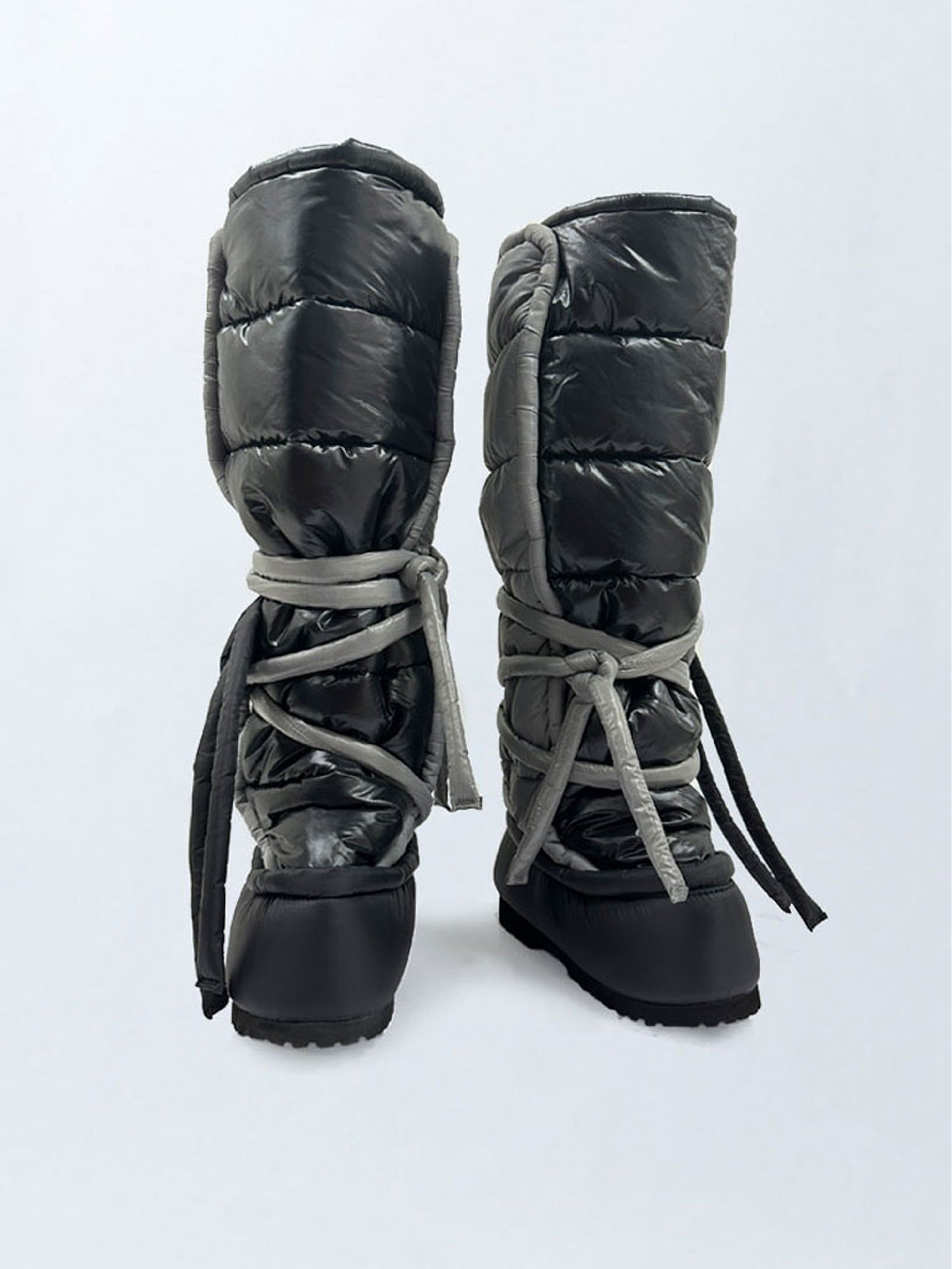 厚底 圆头 袢扣 中筒 皮革  - VALI鞋履AI设计主图