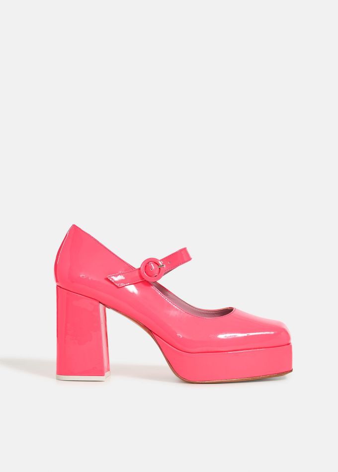 粗跟 高跟 低帮 袢扣 中口鞋 皮革 