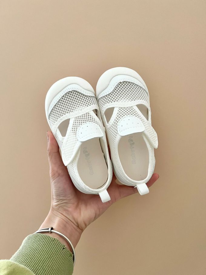 圆头 低帮 松紧带 中口鞋 网面 