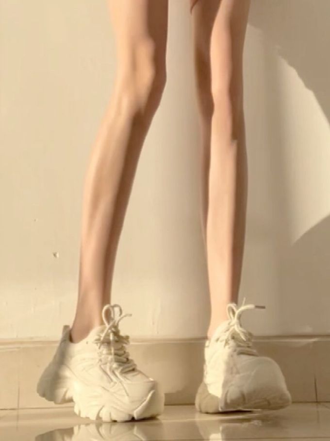 厚底 圆头 低帮 系带 深口鞋 网面 