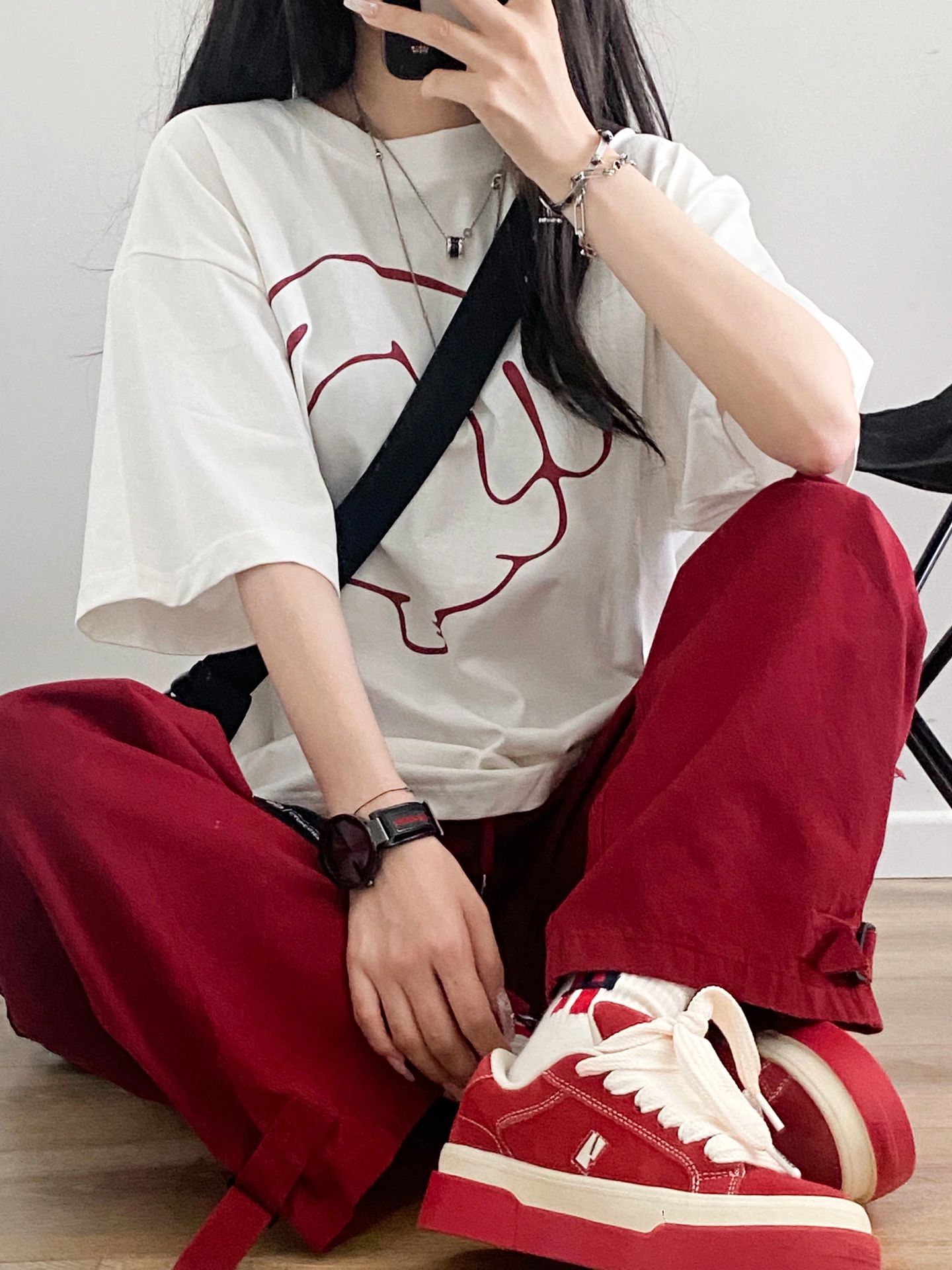 斗牛士 巴贝多樱桃色 基础绳带 潮牌  - VALI鞋履AI设计主图