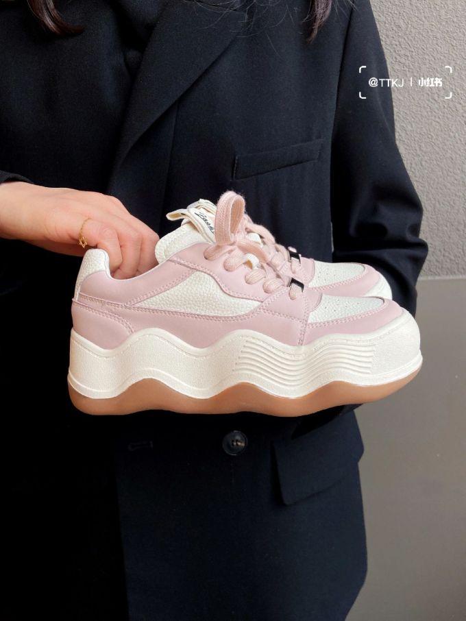 厚底 圆头 低帮 系带 深口鞋 