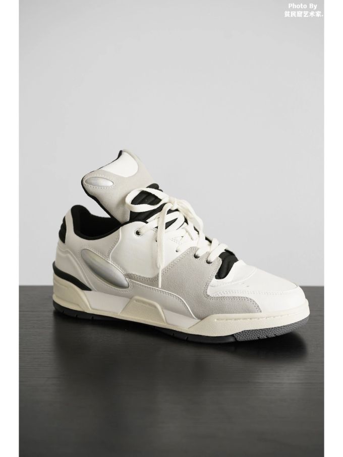 中帮 系带 皮革 