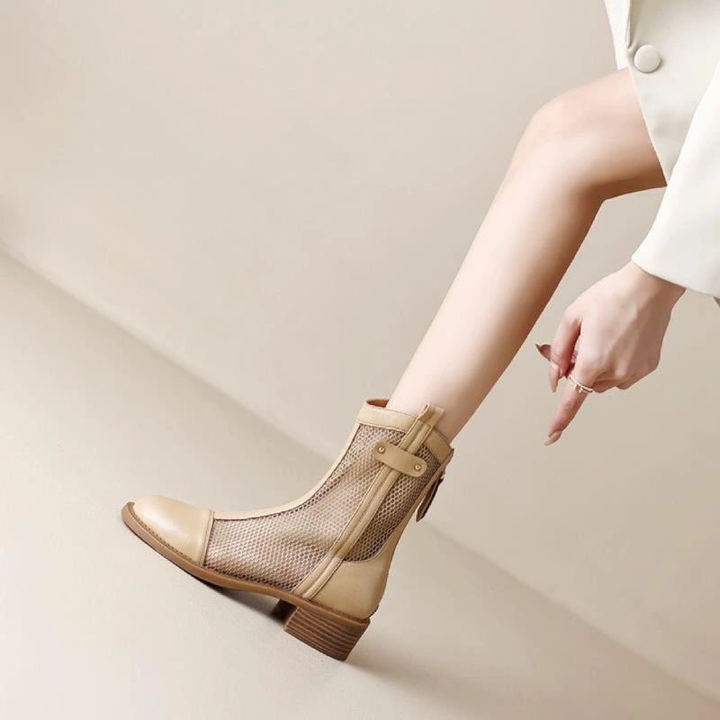 低跟 粗跟 拉链  - VALI鞋履AI设计主图