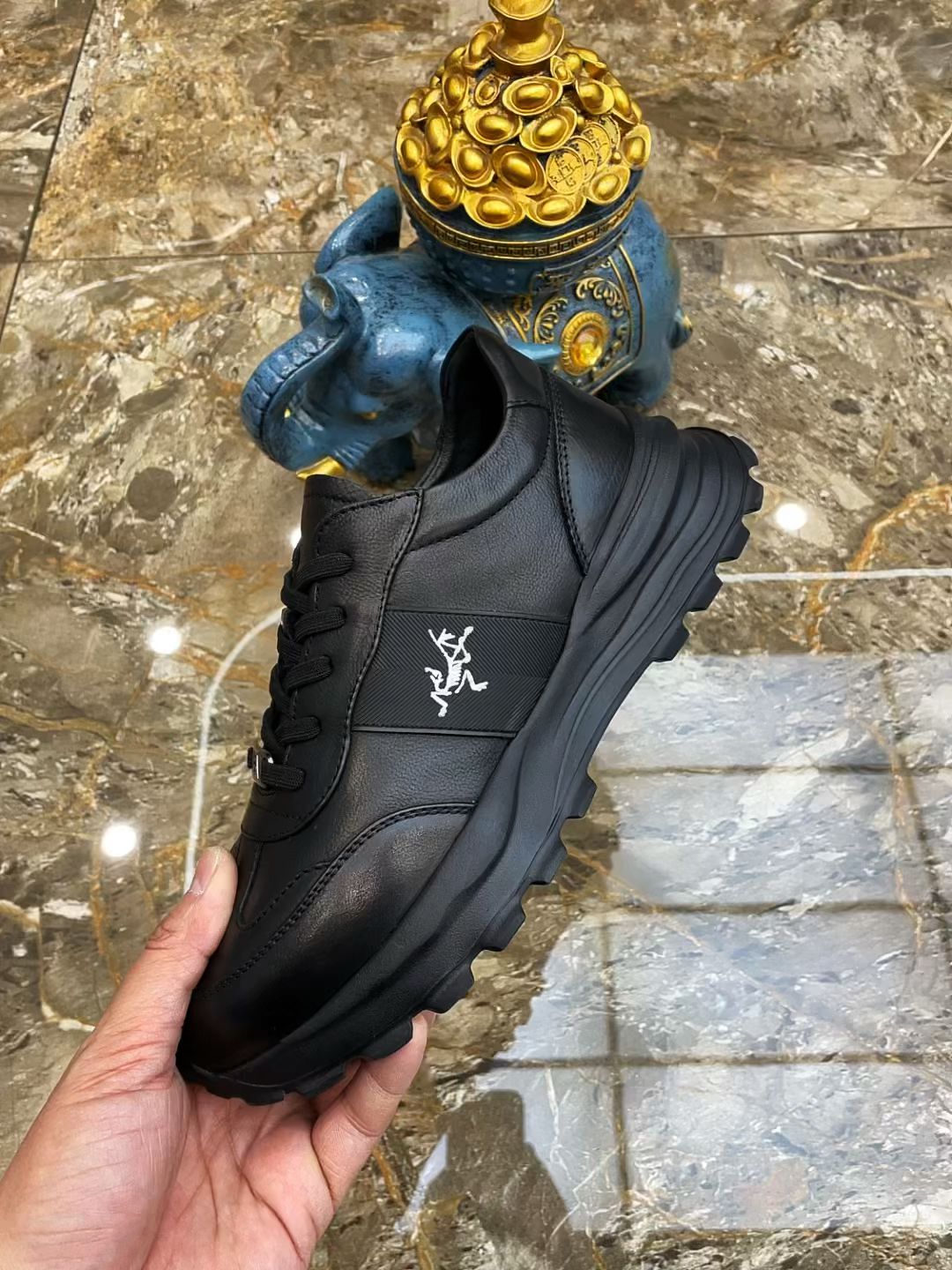 低帮 弹力绳 皮革  - VALI鞋履AI设计主图