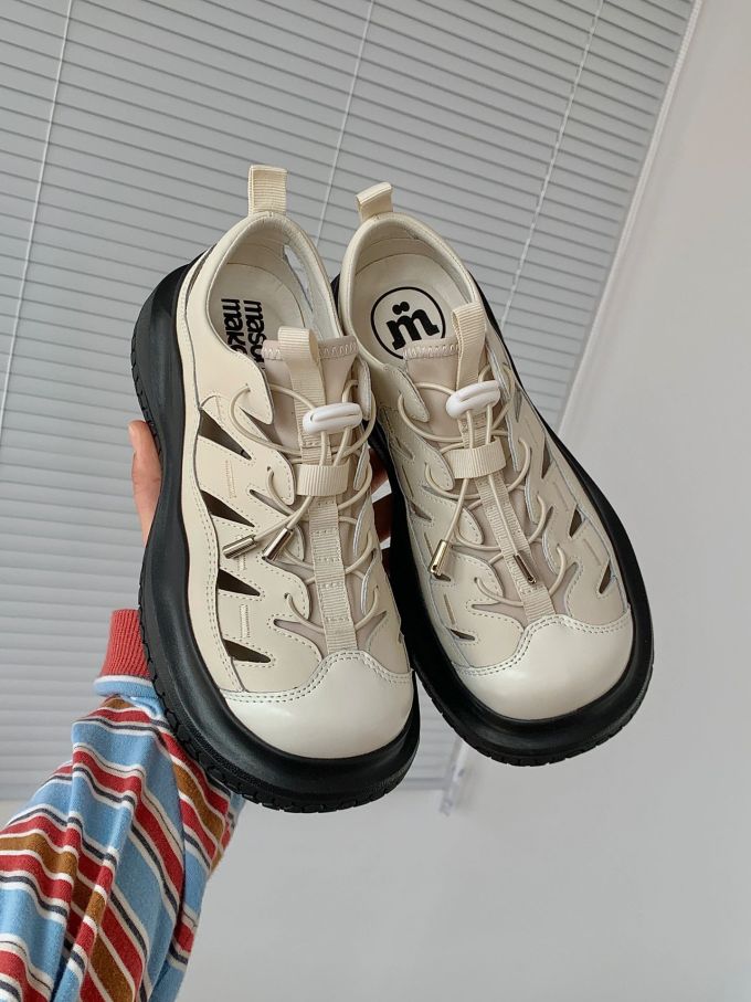 圆头 系带 皮革 