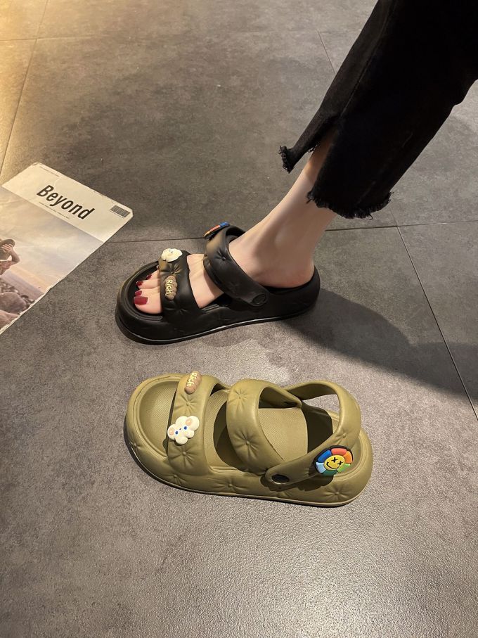 无帮 皮革 魔术贴 