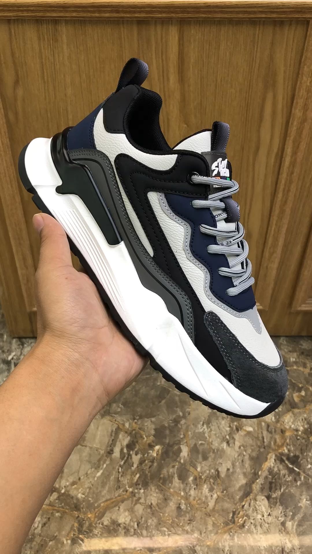 厚底 圆头 低帮 系带 深口鞋  - VALI鞋履AI设计主图