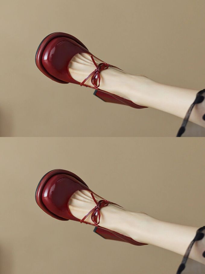 圆头 低帮 袢扣 中口鞋 皮革 