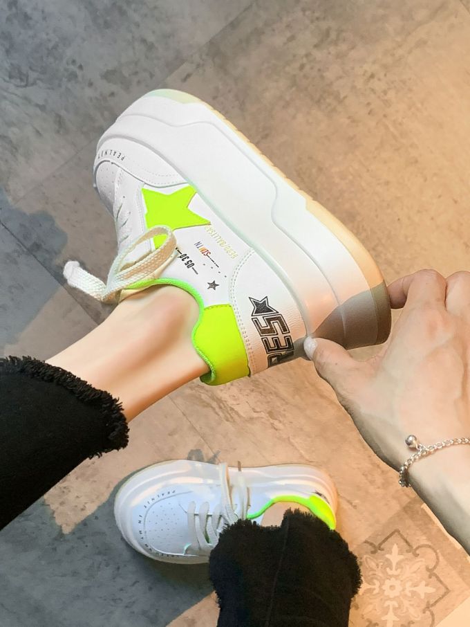 厚底 低帮 系带 深口鞋 皮革 