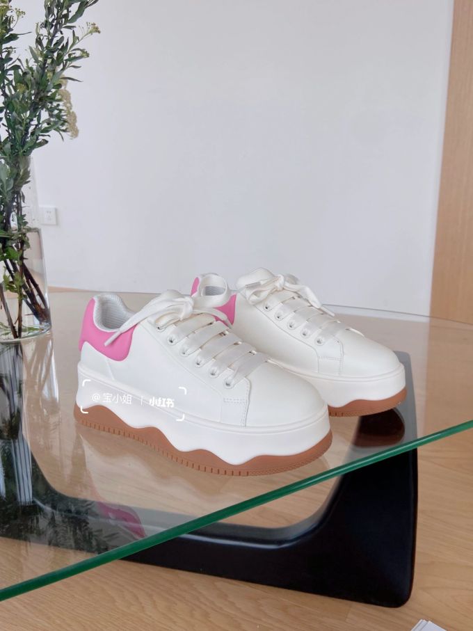 厚底 圆头 低帮 系带 深口鞋 皮革 