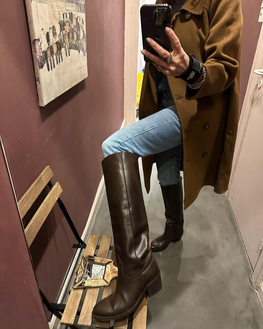 呢绒 H型 翻领 僧袍色 爪哇色 基础扣饰 都市  - VALI鞋履AI设计主图