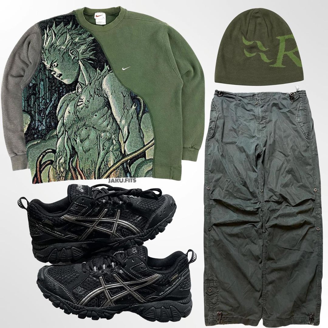 针织面料 圆形领 动物图案 人物图案 印花 圣甲虫色 深橄榄绿 橄榄石色  - VALI鞋履AI设计主图