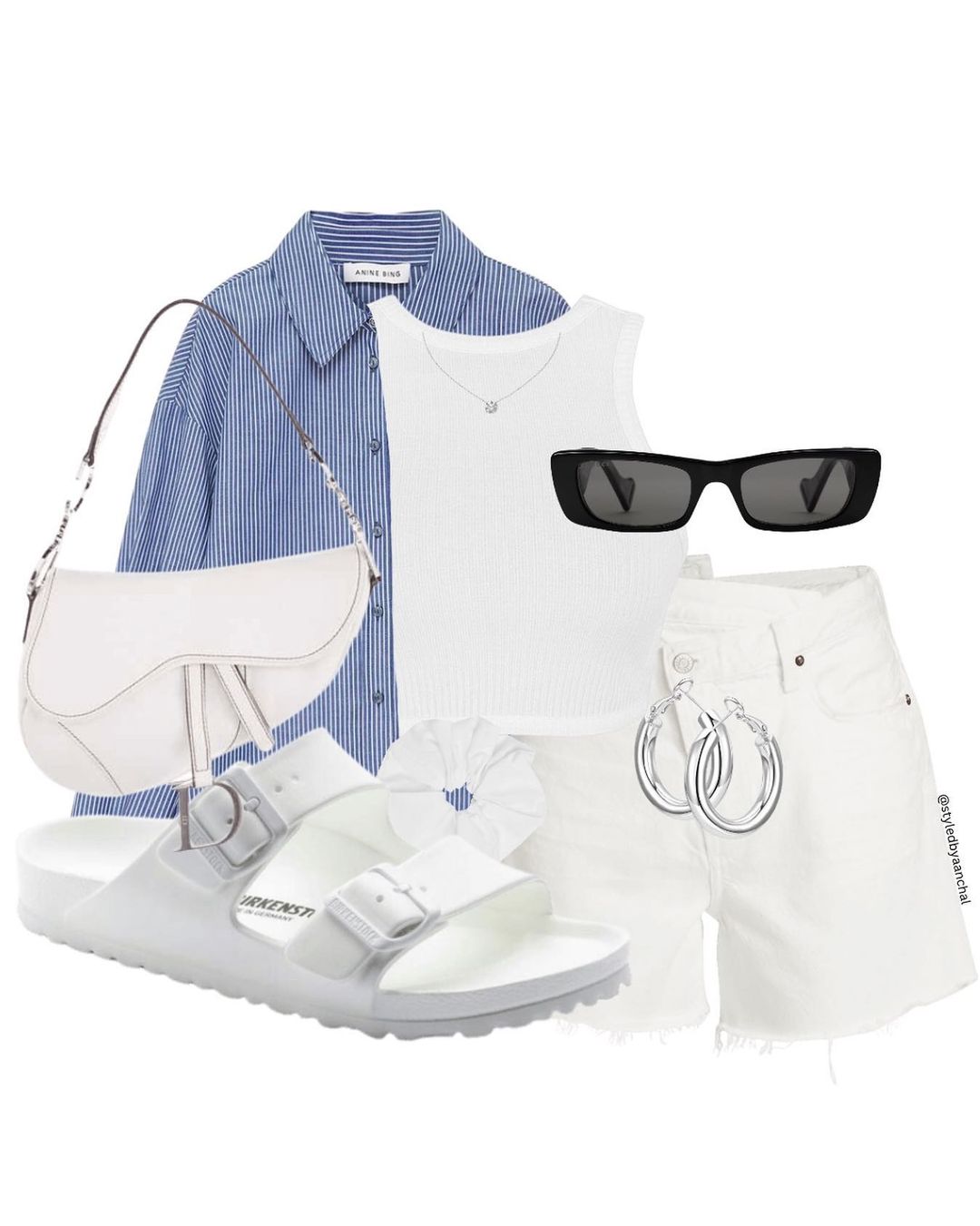 牛仔面料 毛边 云白  - VALI鞋履AI设计主图