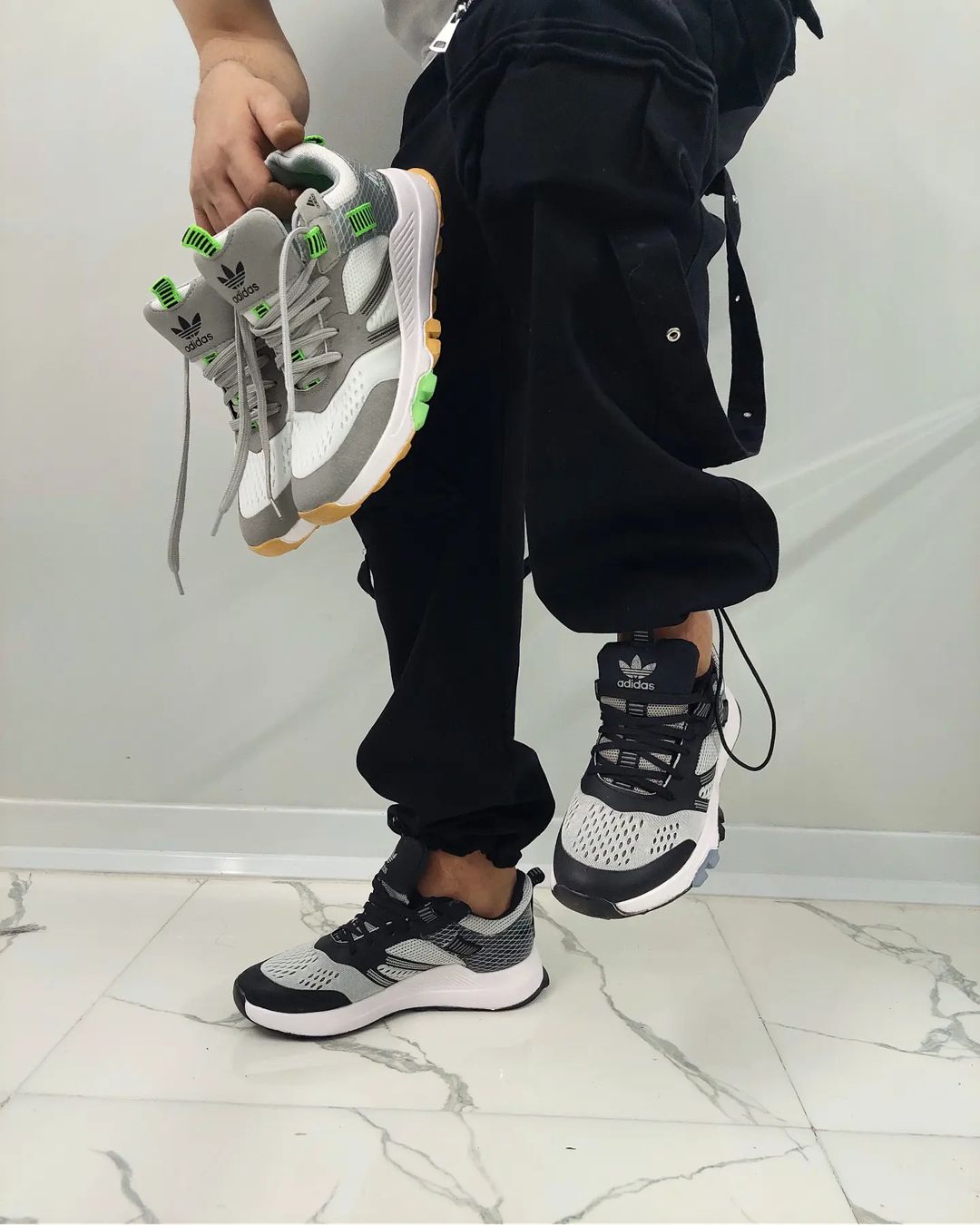 针织面料 蓝黑色 都市  - VALI鞋履AI设计主图