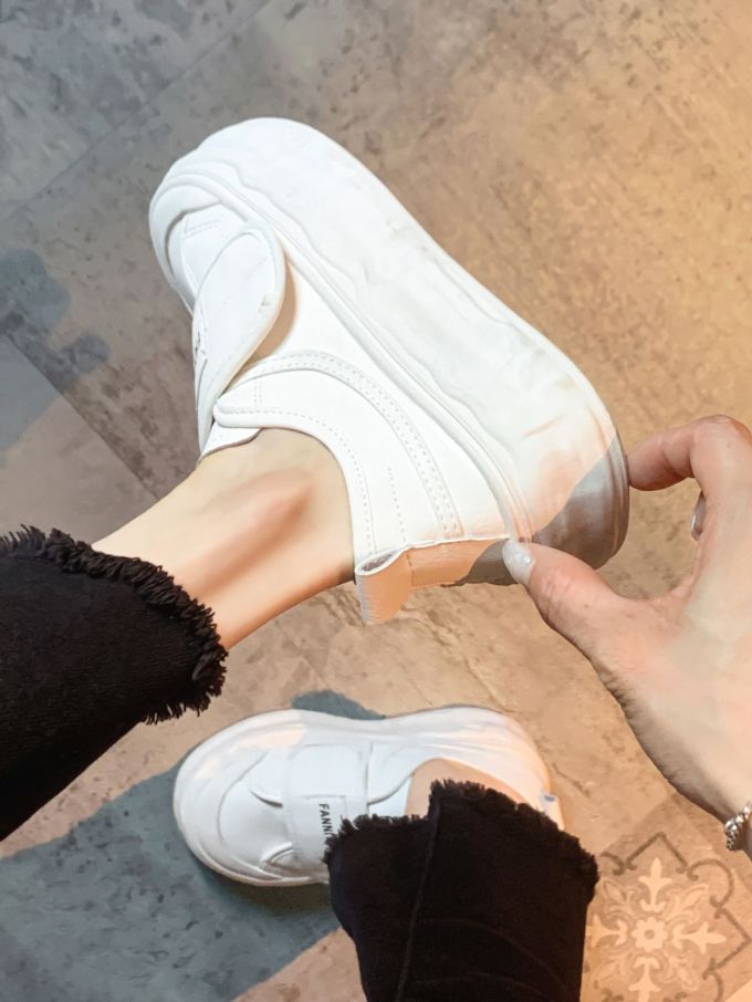 低帮 皮革 魔术贴 