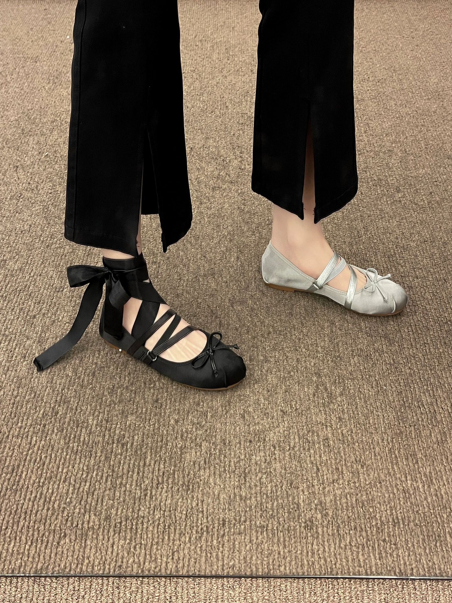 厚底 圆头 松紧带 系带 浅口鞋 皮革  - VALI鞋履AI设计主图