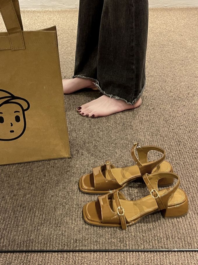 无帮 袢扣 皮革 