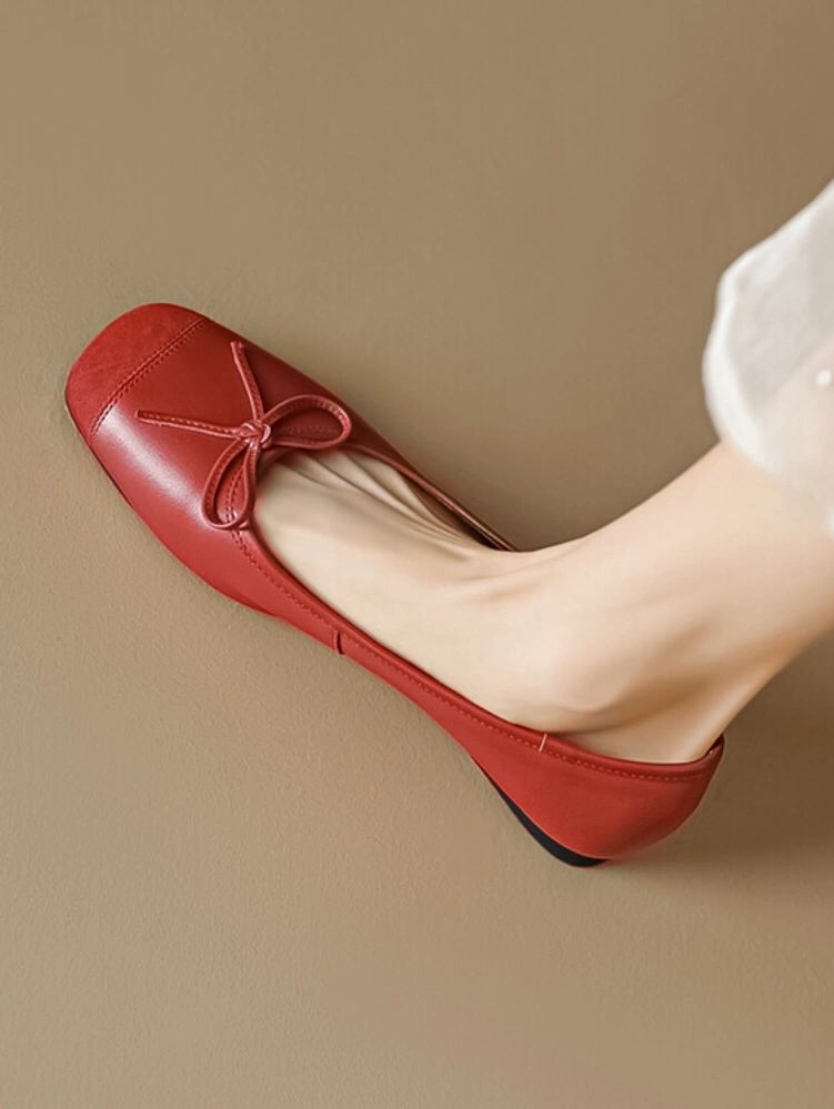 方头 低帮 浅口鞋 皮革  - VALI鞋履AI设计主图