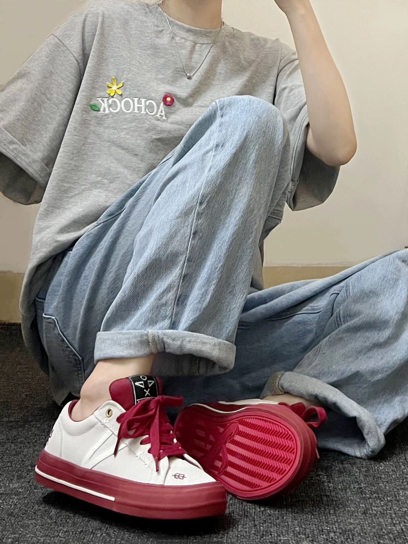 牛仔面料 轿车黑 纪念碑灰 浅天蓝色  - VALI鞋履AI设计主图