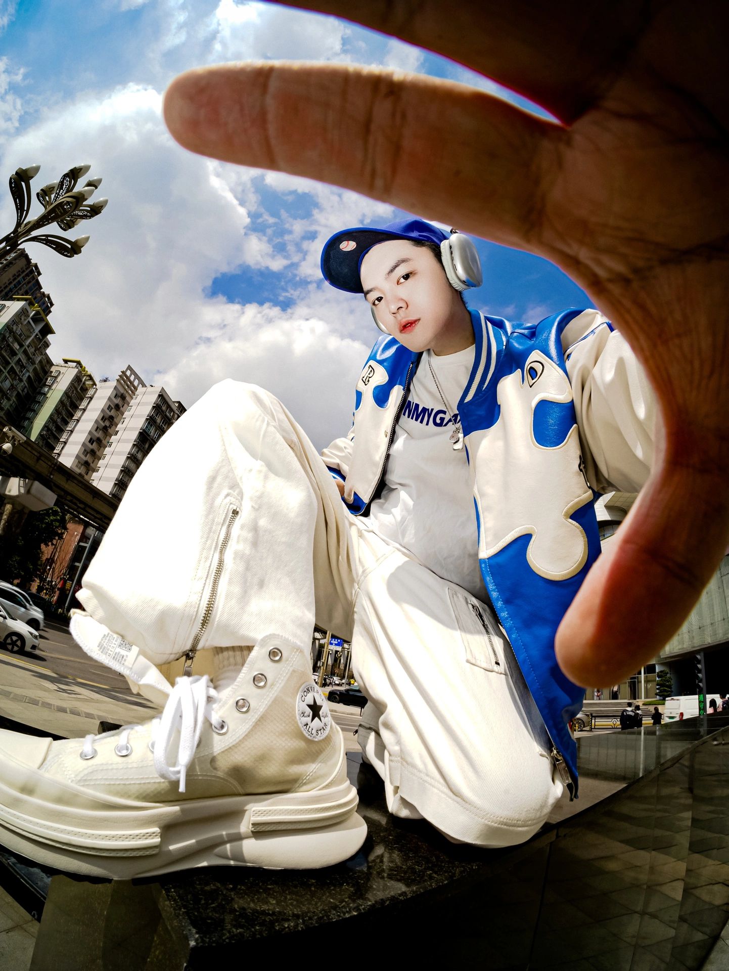 牛仔面料 云白  - VALI鞋履AI设计主图