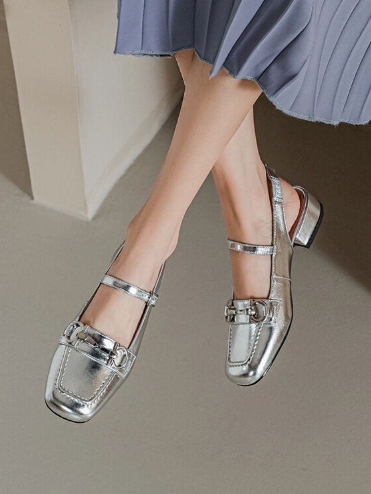 方头 浅口鞋 皮革  - VALI鞋履AI设计主图