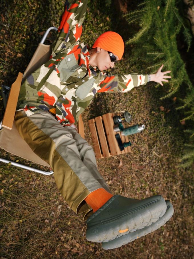 棉麻 立领 迷彩 撞色/渐变 印花 暗冷杉绿 基础扣饰 