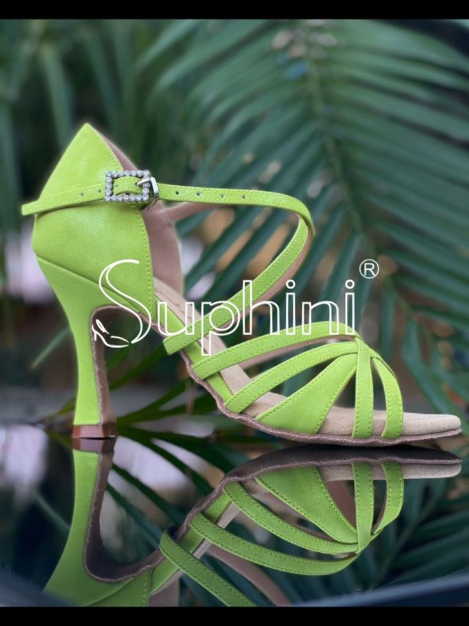 高跟 细跟 无帮 袢扣 皮革 