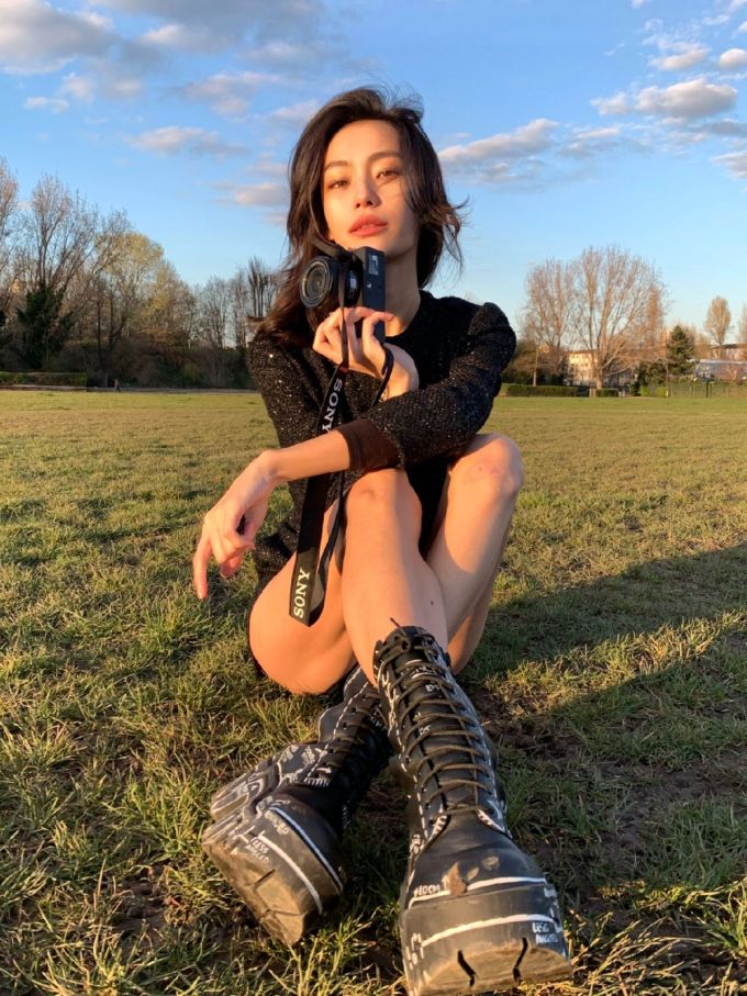 特殊面料 圆形领 踢踏舞鞋色 巧克力棕色 ABG辣妹 辣妹 