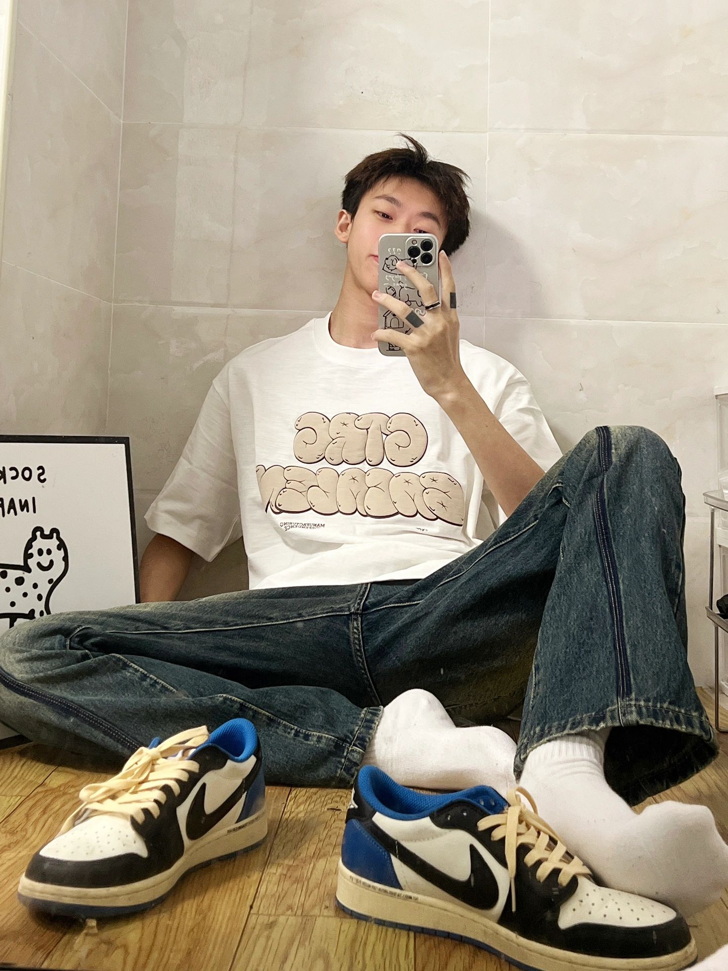 牛仔面料 洗水 圣甲虫色 韩系休闲 休闲  - VALI鞋履AI设计主图