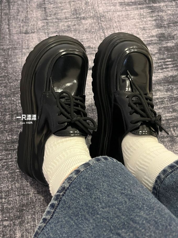 圆头 系带 皮革 