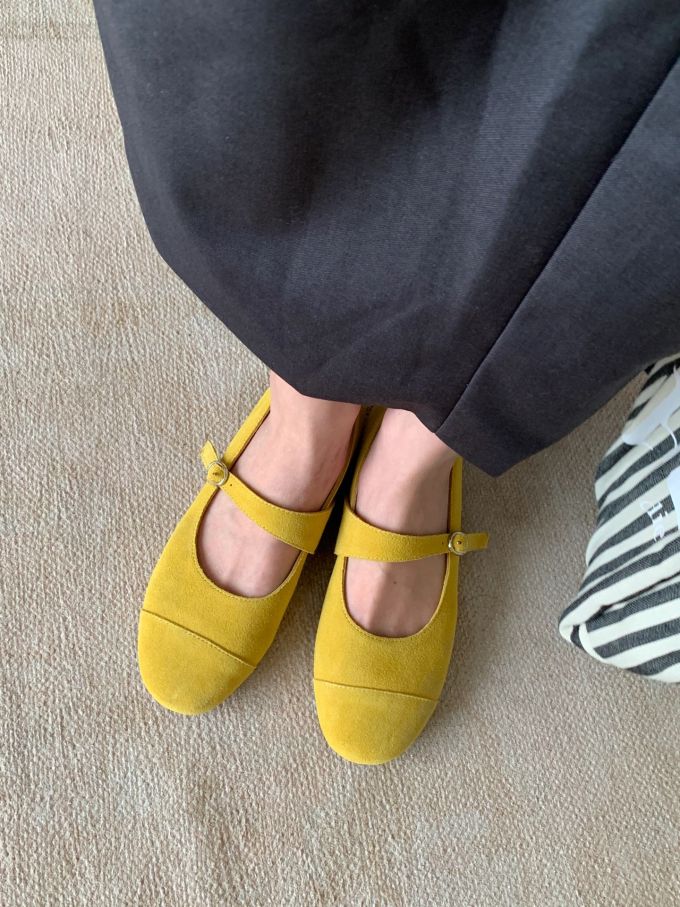 圆头 袢扣 中口鞋 皮革 