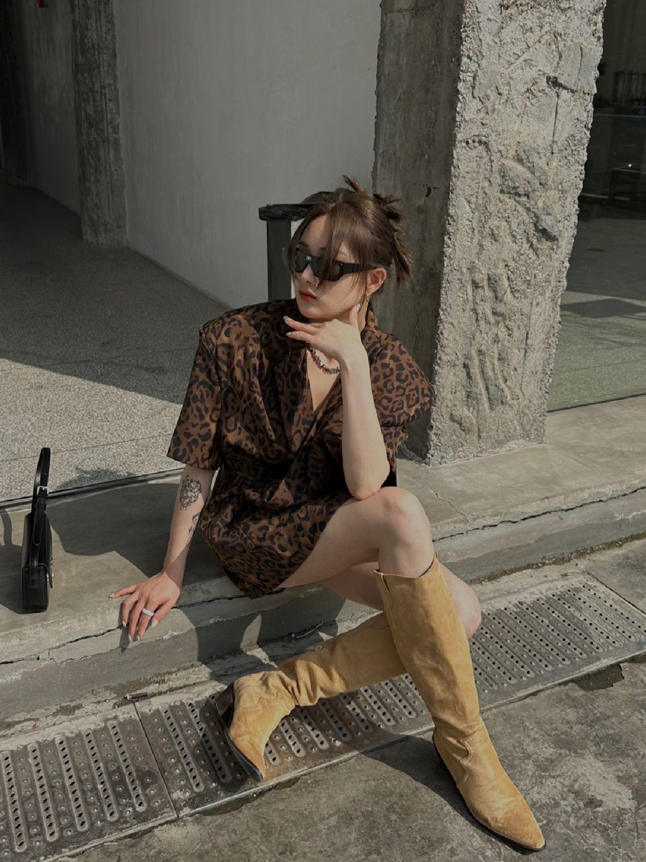 动物纹 印花 爪哇色 巧克力棕色  - VALI鞋履AI设计主图