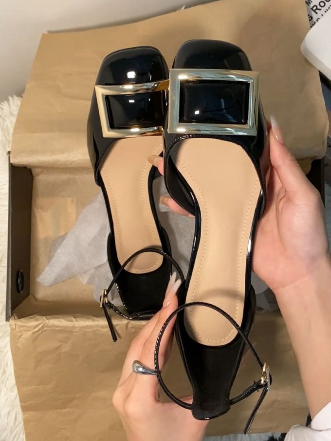 无帮 袢扣 皮革 