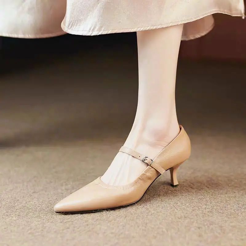 尖头 袢扣 浅口鞋 皮革  - VALI鞋履AI设计主图