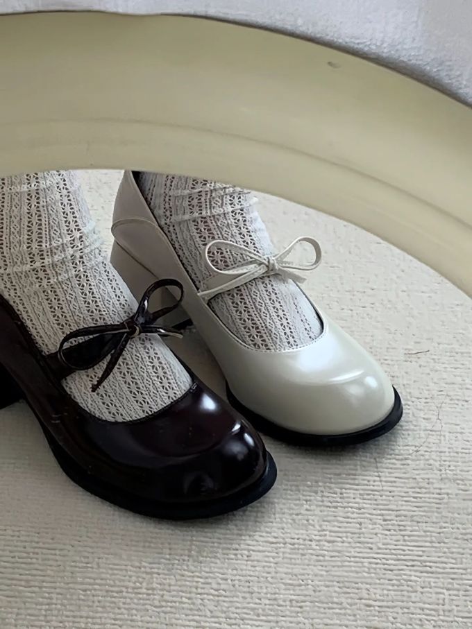 圆头 系带 皮革 