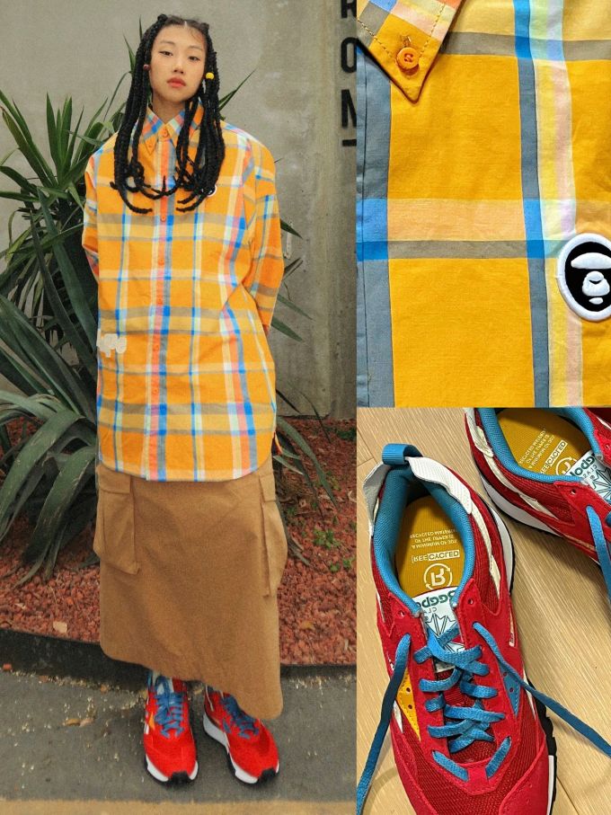 呢绒 H型 格纹/菱格 亮橘黄 暮金色 基础扣饰 