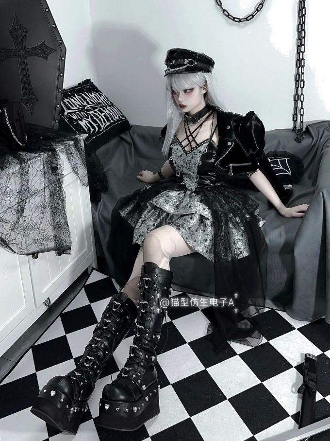 涂层 X型 层叠 酱黑色 哥特风 