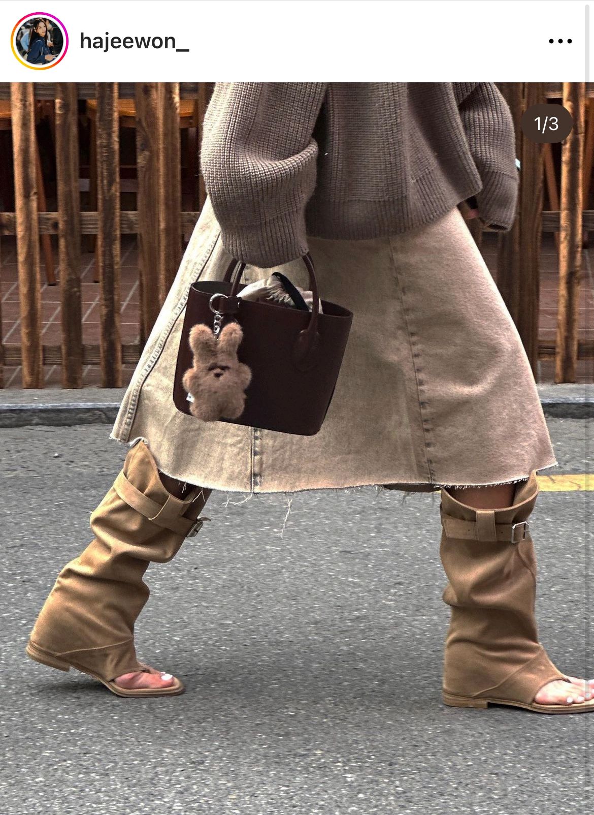 牛仔面料 A型 暗土褐色 灰泥色 林烟色  - VALI鞋履AI设计主图