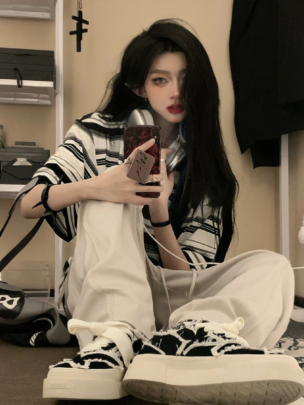 针织面料 木灰色 胡桃色 浅蜜黄  - VALI鞋履AI设计主图