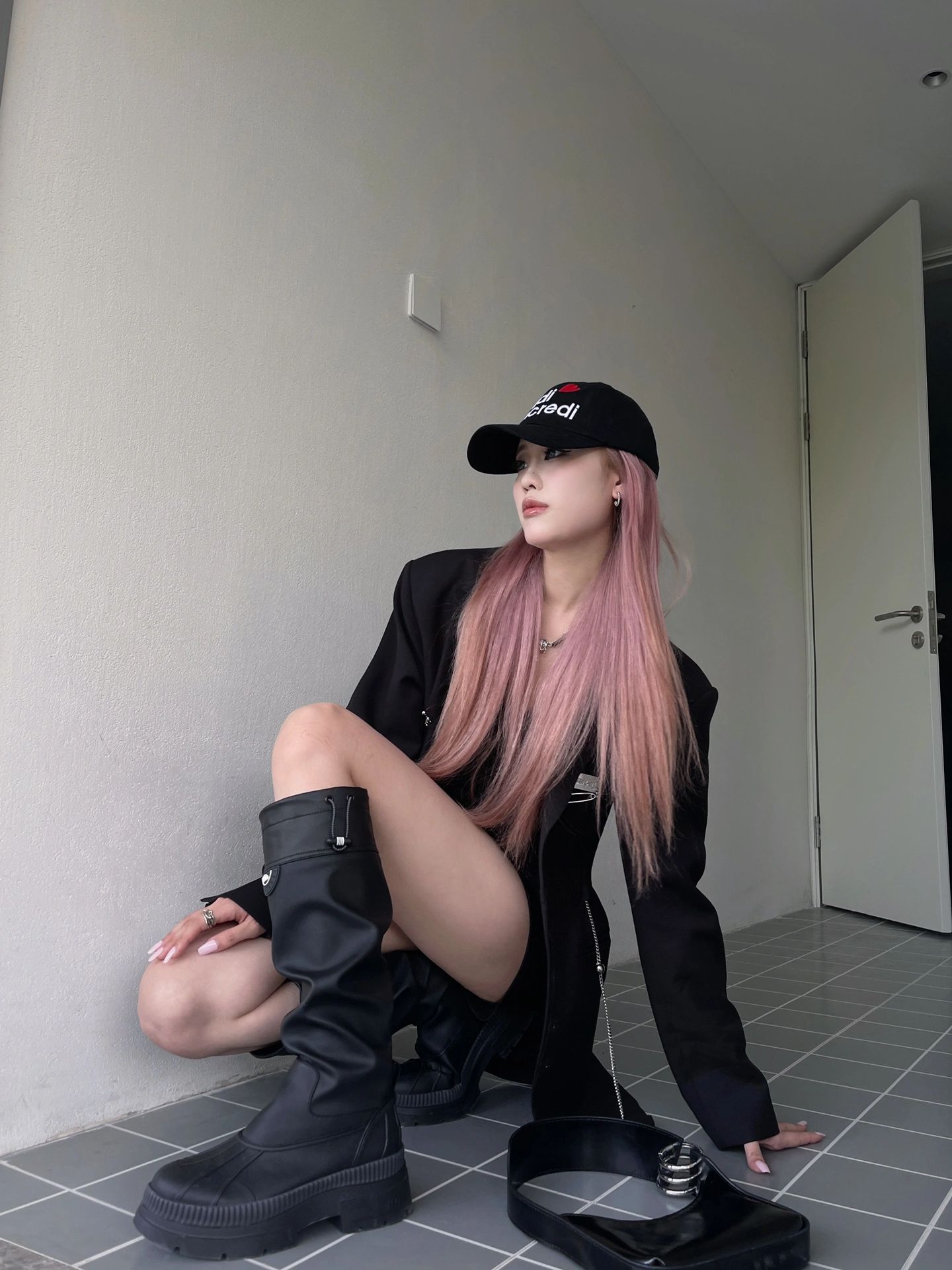 H型 蓝黑色 ABG辣妹 辣妹  - VALI鞋履AI设计主图