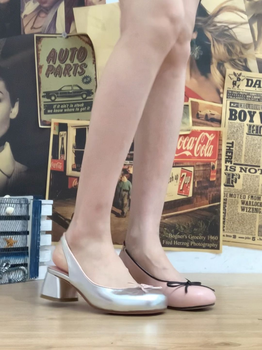 中跟 粗跟 无帮 皮革  - VALI鞋履AI设计主图