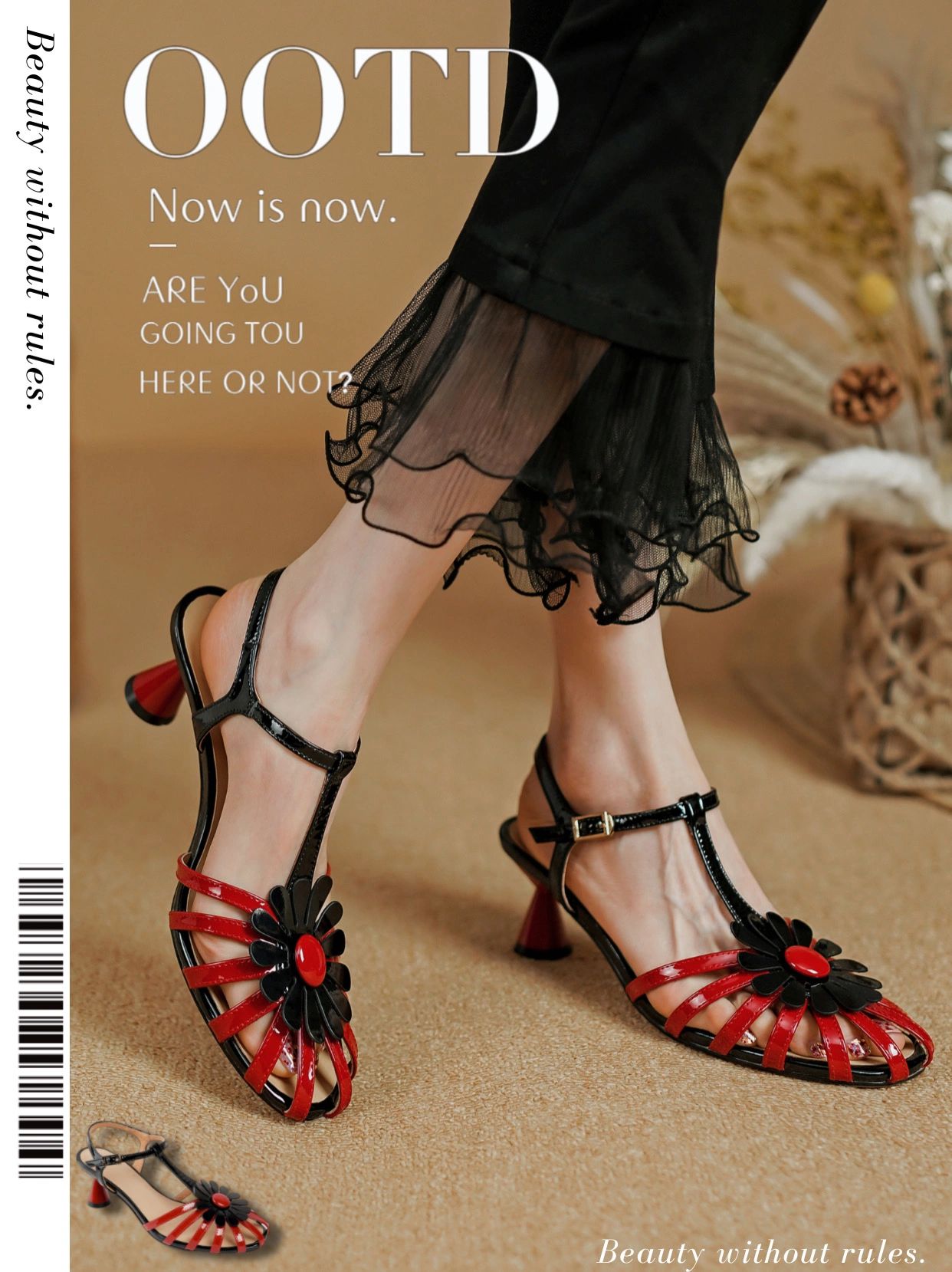 中跟 粗跟 无帮 袢扣  - VALI鞋履AI设计主图