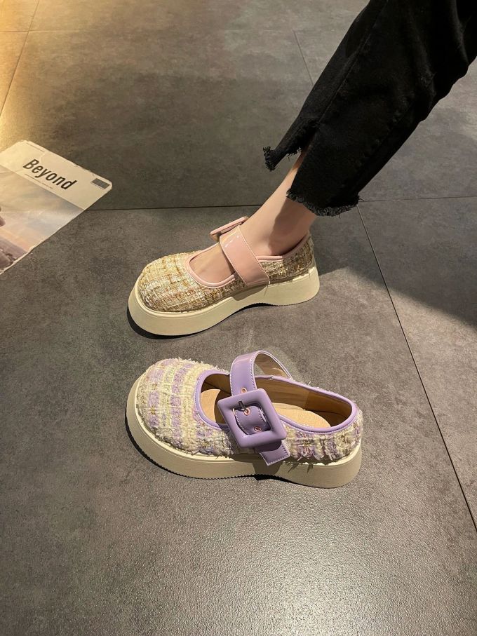 厚底 圆头 中口鞋 