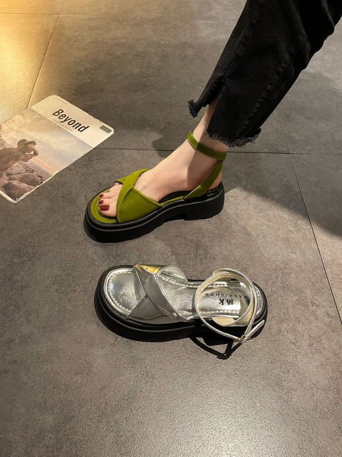 无帮 袢扣 皮革 