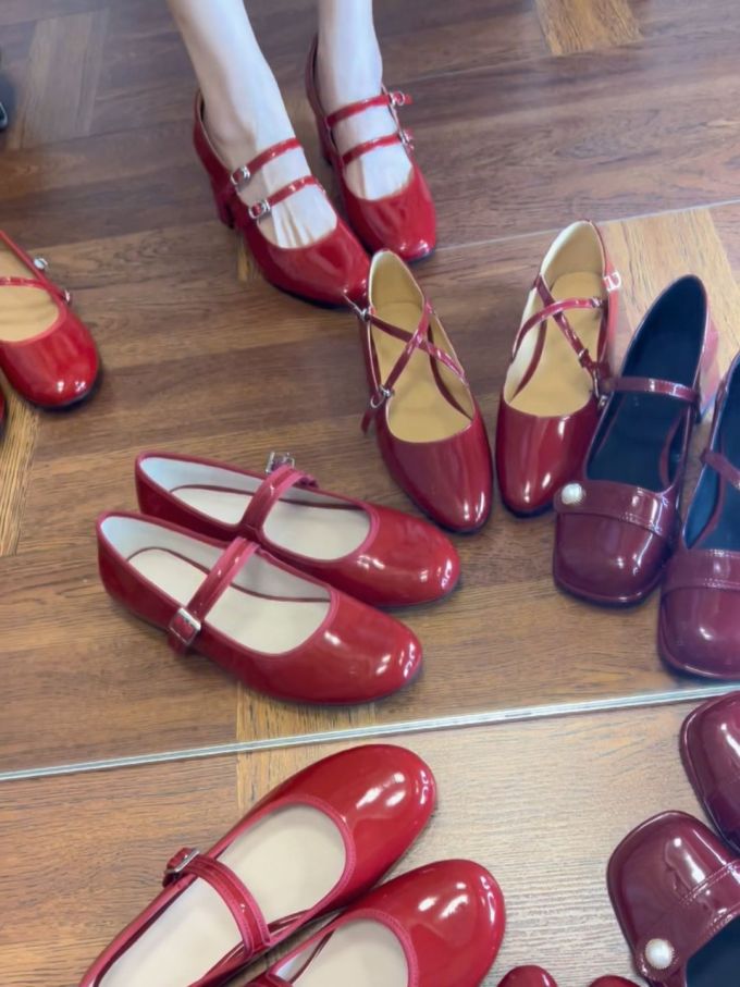 圆头 袢扣 中口鞋 皮革 