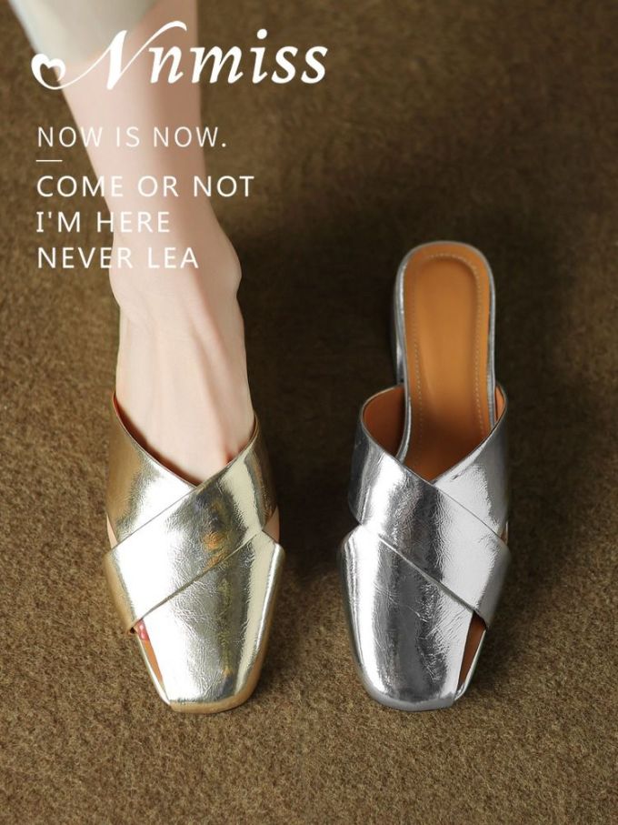 方头 中口鞋 皮革 