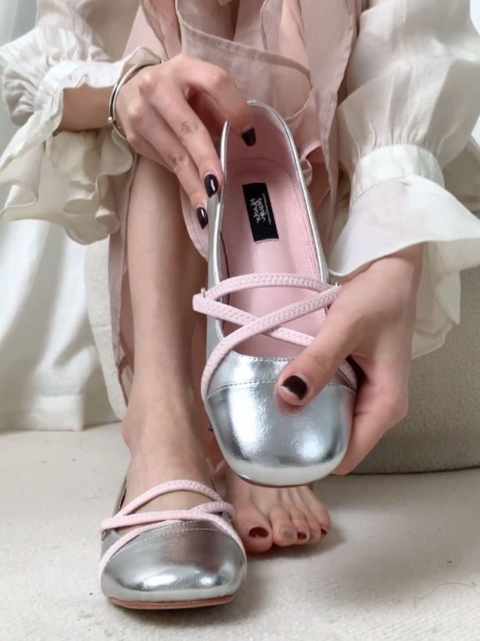 圆头 松紧带 浅口鞋 皮革 